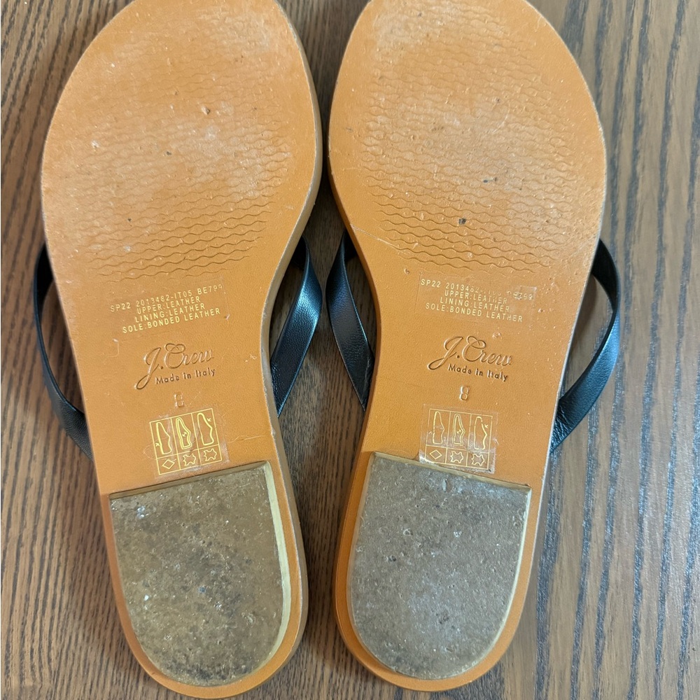 J.Crew Sorrento leather Thong Sandals - Picture 2 of 3